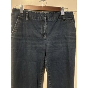 Ann‎ Taylor Jeans Dark Wash Skinny Slimming Stretch Size 8 Denim Zip